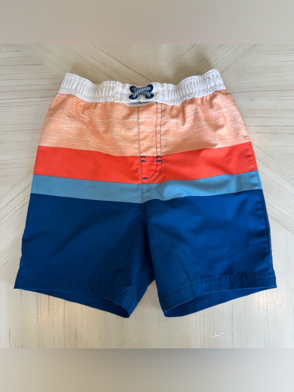 Wonder Nation Boys 4T Swim Shorts Quick Dry Color Block Board Shorts
